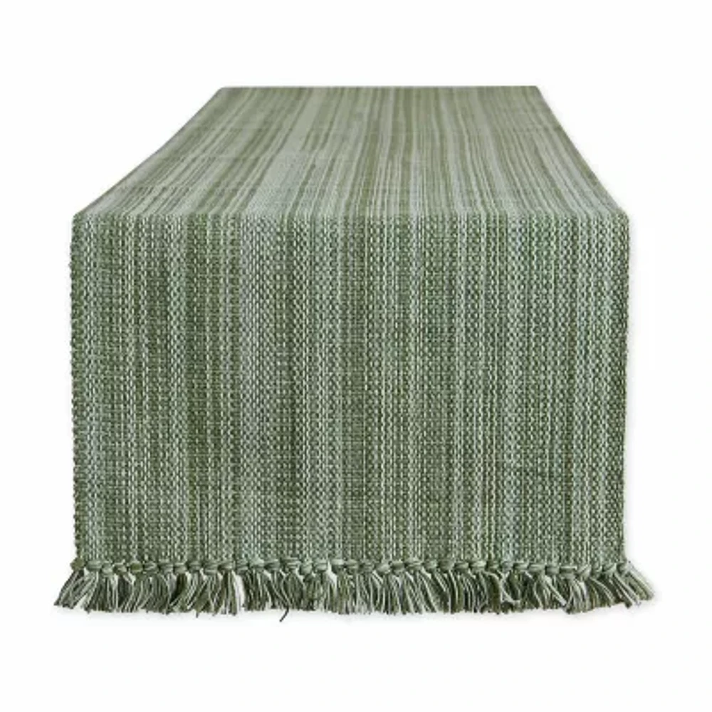 Design Imports Artichoke Variegated Fringe Table Runner