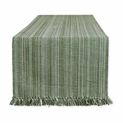 Design Imports Artichoke Variegated Fringe Table Runner