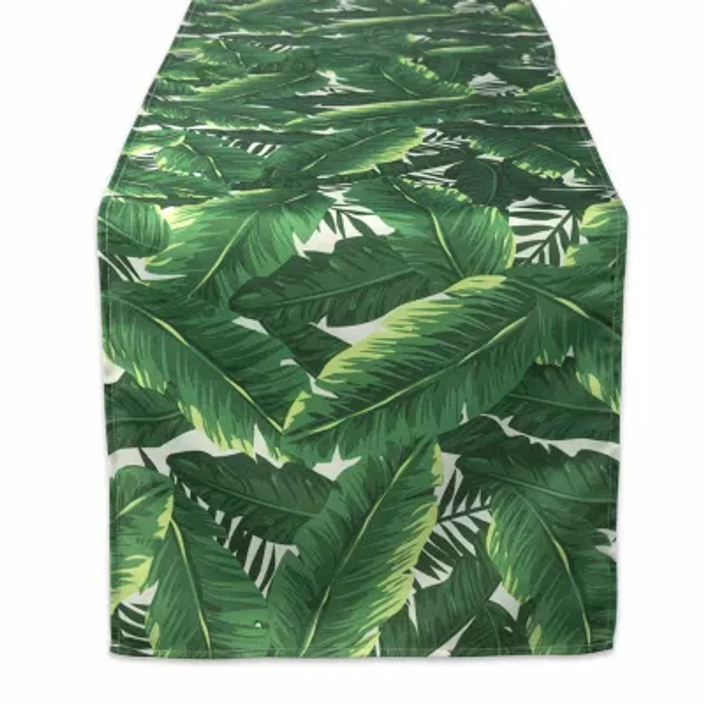 Design Imports Banana Leaf Outdoor Table Runner
