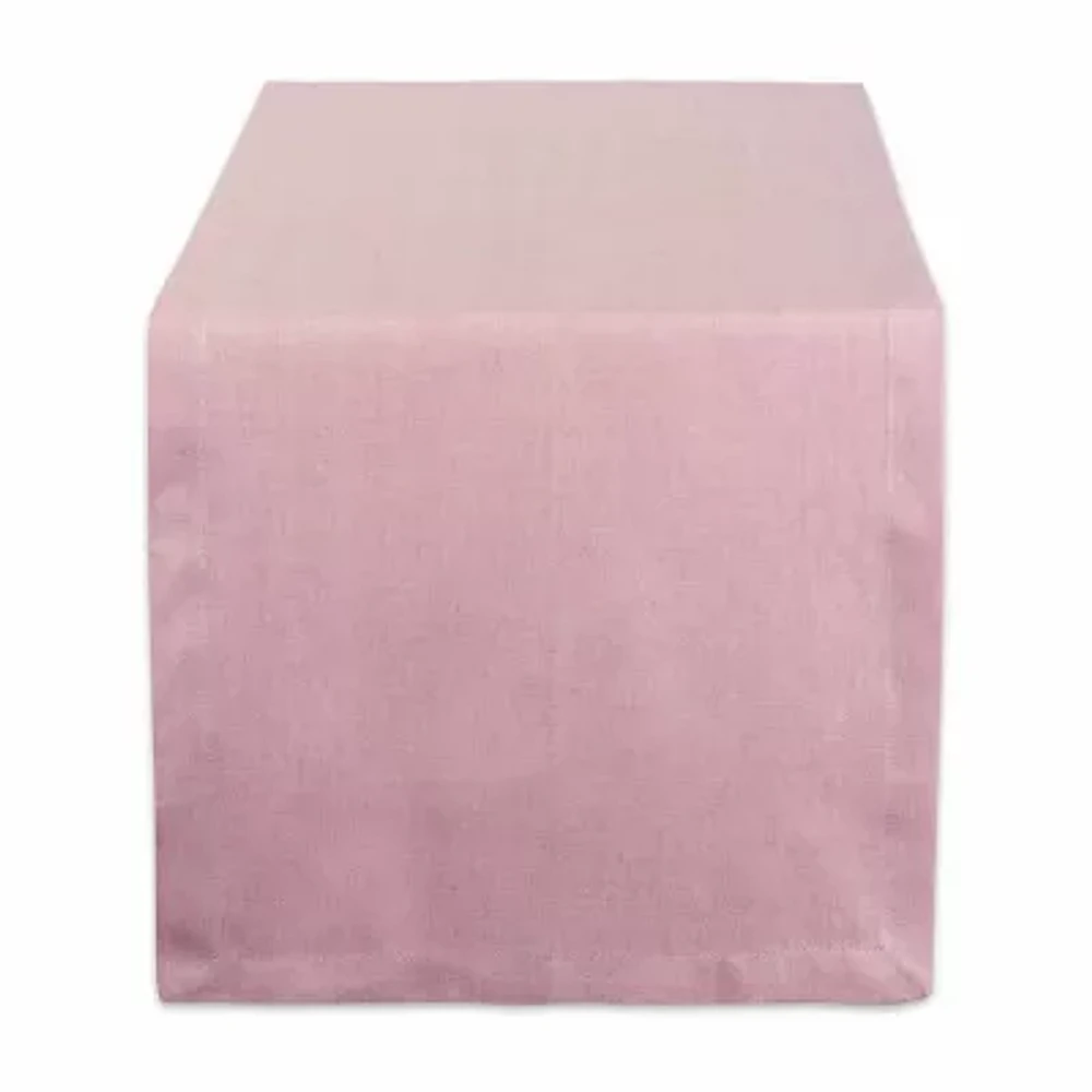 Design Imports Rose Solid Chambray Table Runner