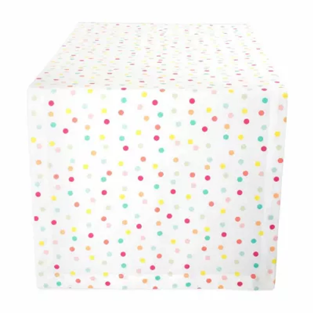 Design Imports Multi Polka Dots Print Table Runner