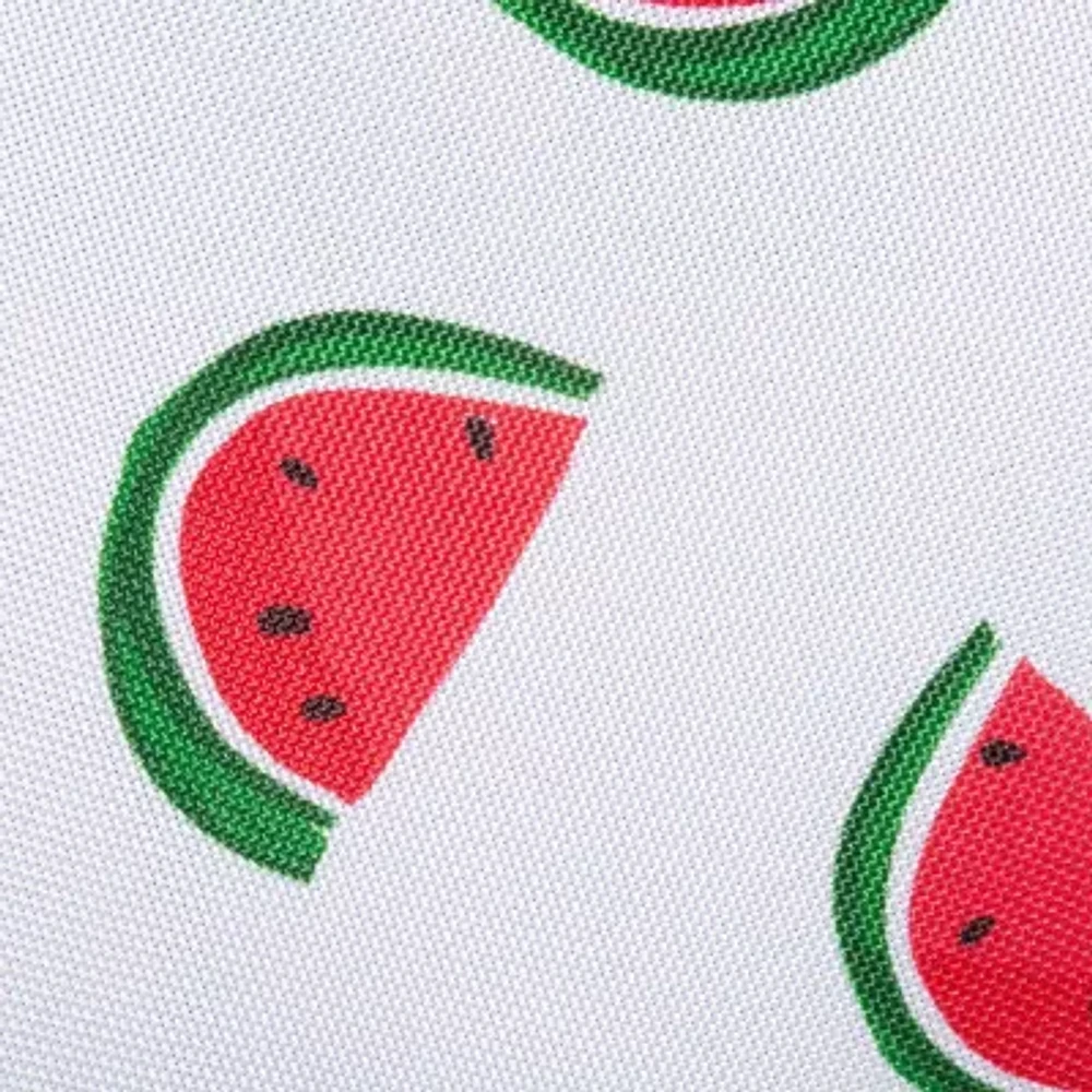 Design Imports Watermelon Print Outdoor With Zipper Tablecloth