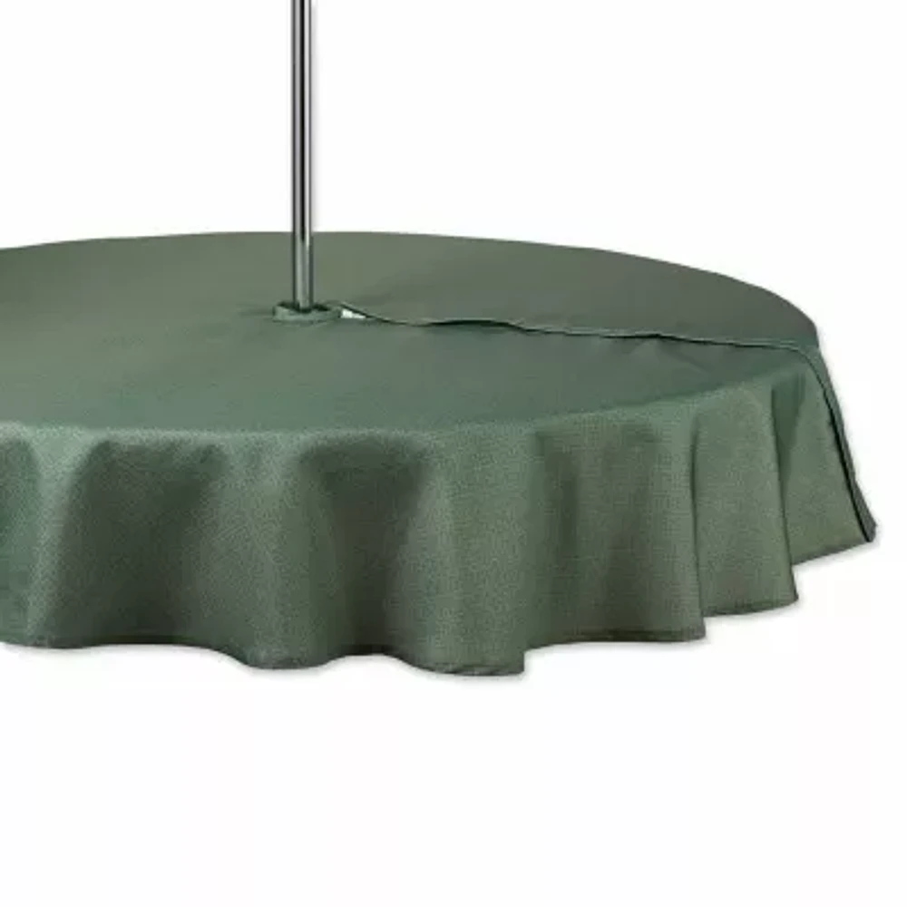Design Imports Artichoke Tonal Lattice Print Outdoor With Zipper Tablecloth