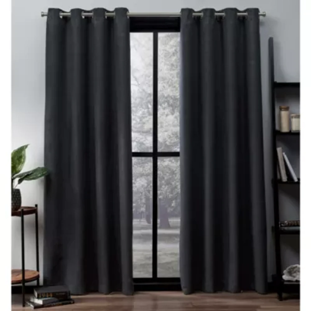 Exclusive Home Curtains Oxford Grommet Top Energy Saving Blackout Set of 2 Curtain Panel