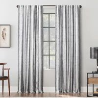 Archaeo Slub Texture Stripe Cotton Rod Pocket Light-Filtering Single Curtain Panel