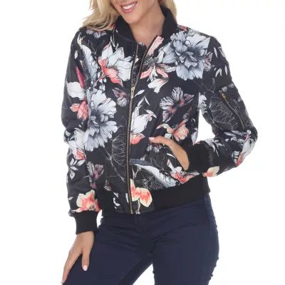 White Mark Midweight Womens Bomber Jacket