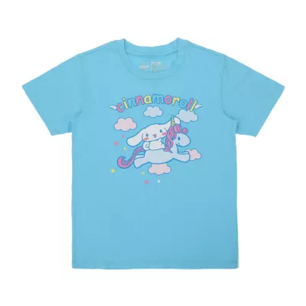 Cinnamoroll Womens Plush Crew Neck Short Sleeve 2-pc. Pajama Sets