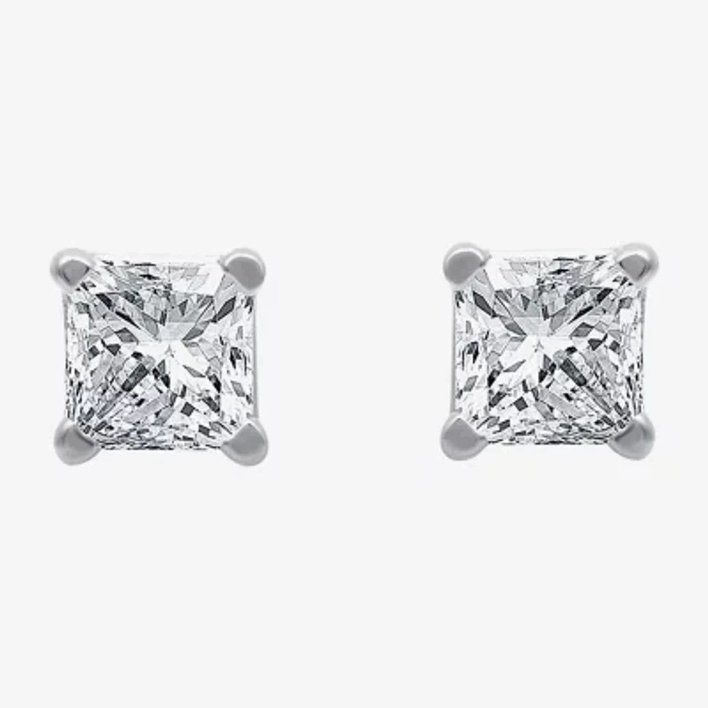 8 CT. T.W. Lab-Grown (G / Si1-Si2) Diamond Princess-cut Stud Earrings 10K or 14K Gold