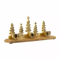 Northlight "13"" Gold Metal Tealight" Candle Holder