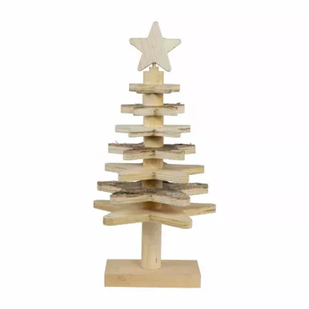 Northlight "16"" Wooden" Christmas Tabletop Tree