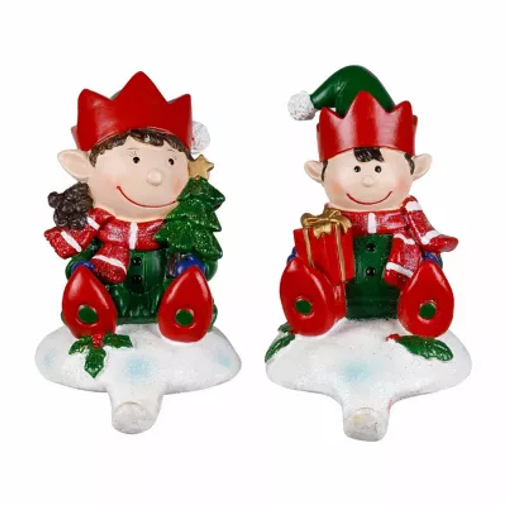 Northlight 5" Elves 2-pc. Christmas Stocking Holder