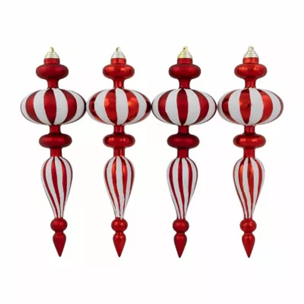 Northlight "14"" Shatterproof Finial" 4-pc. Christmas Ornament