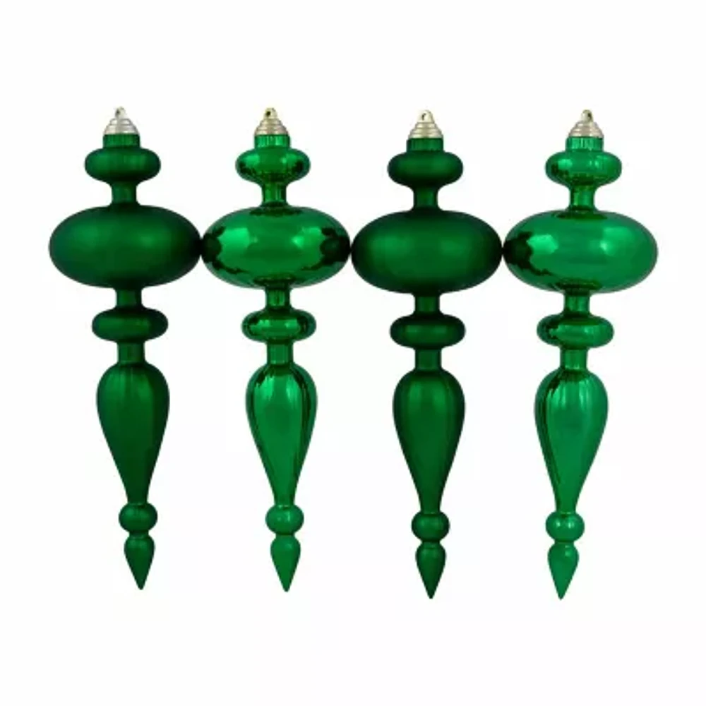 Northlight "14"" Shatterproof Finial" 4-pc. Christmas Ornament