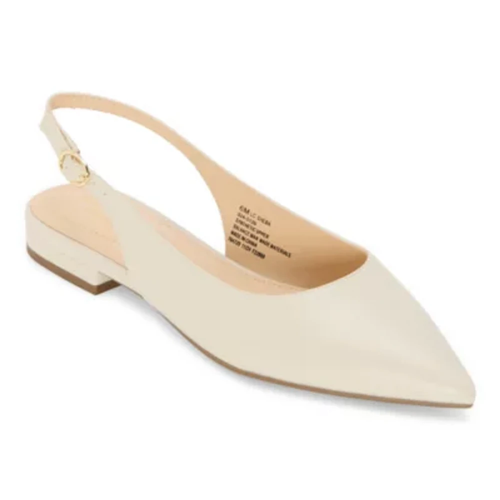 Liz Claiborne Sheba Womens Pointed Closed Toe Ballet Flats
