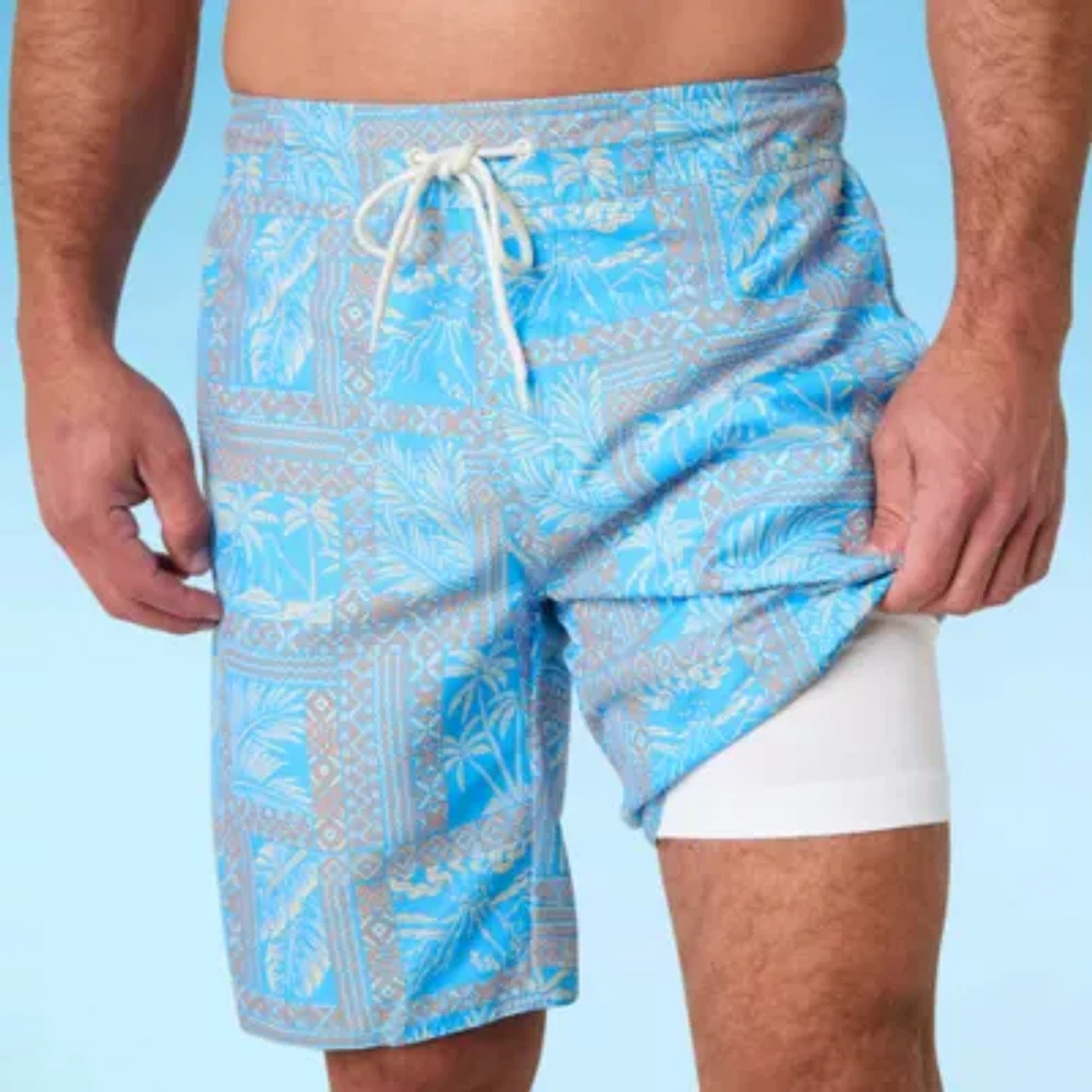 St. John's Bay E-Board Mens Floral Swim Shorts