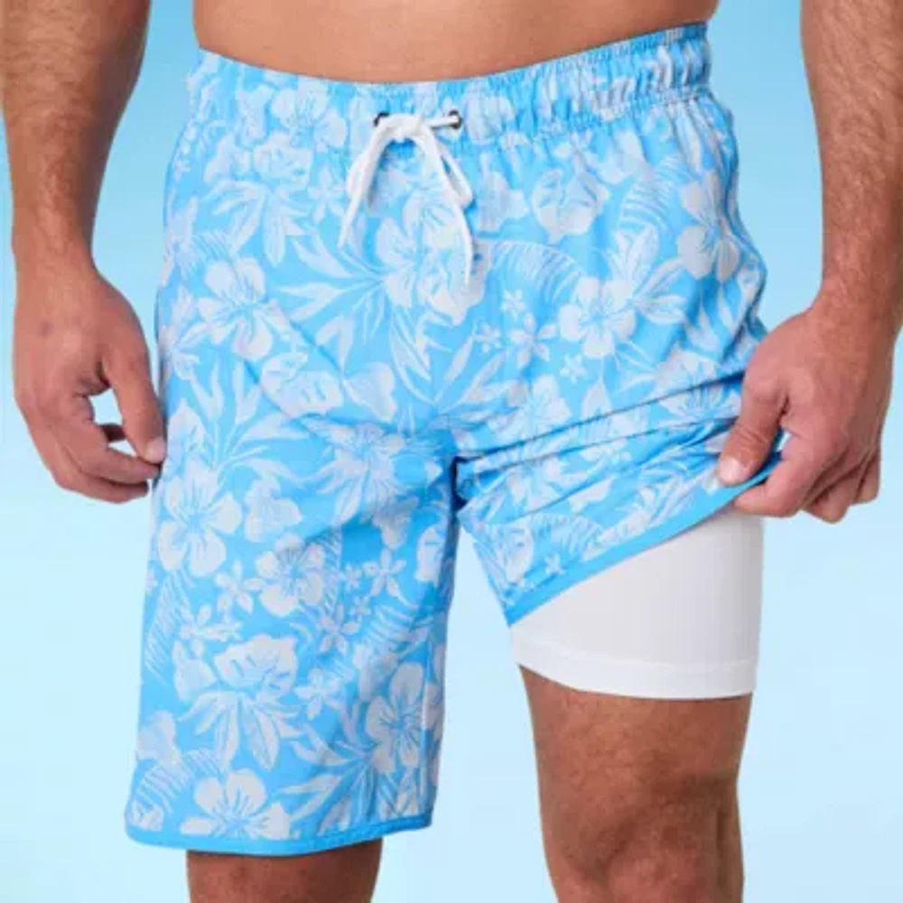 St. John's Bay Stretch Mens Floral Swim Trunks