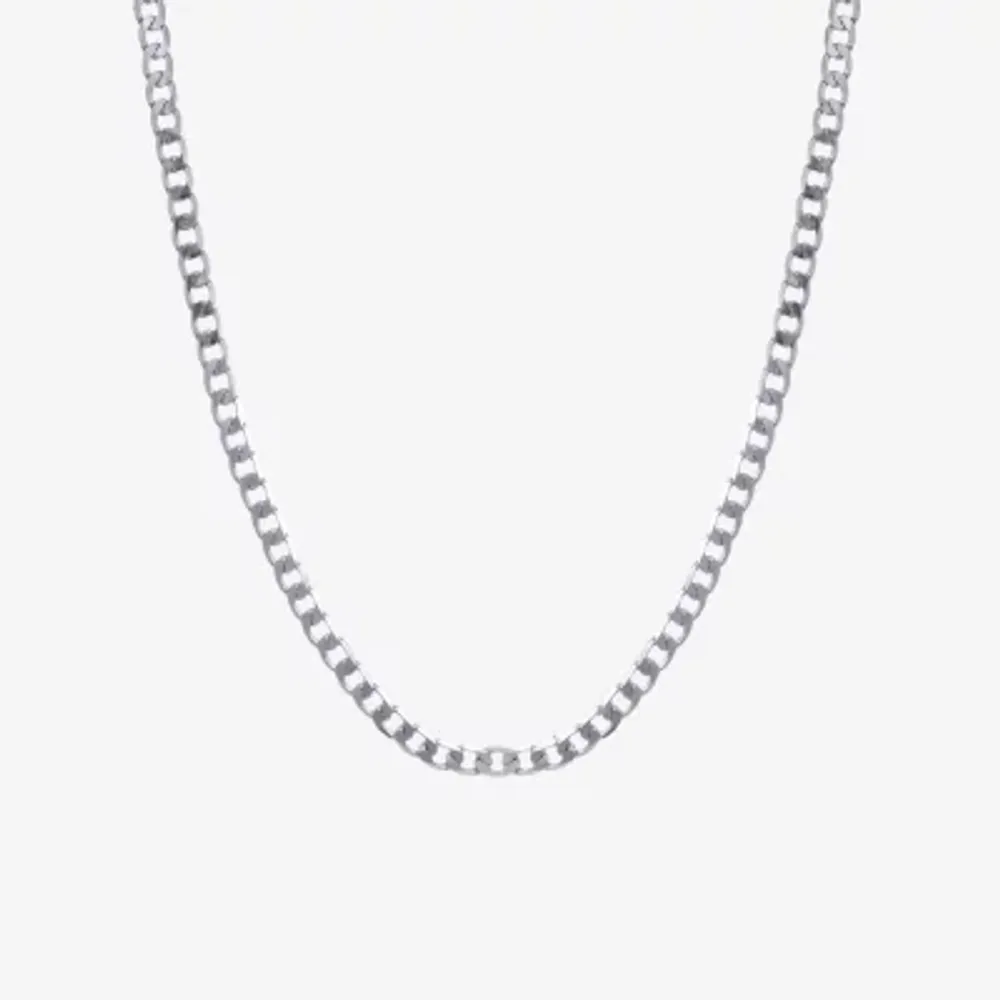 Silver Reflections Womens Pure Silver Over Brass Inch Link Chain Necklace