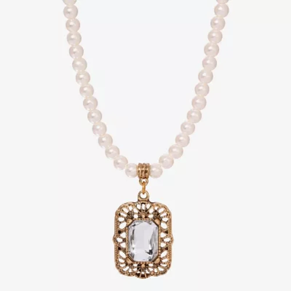 1928 Womens Alloy 15 Inch Pendant Necklace