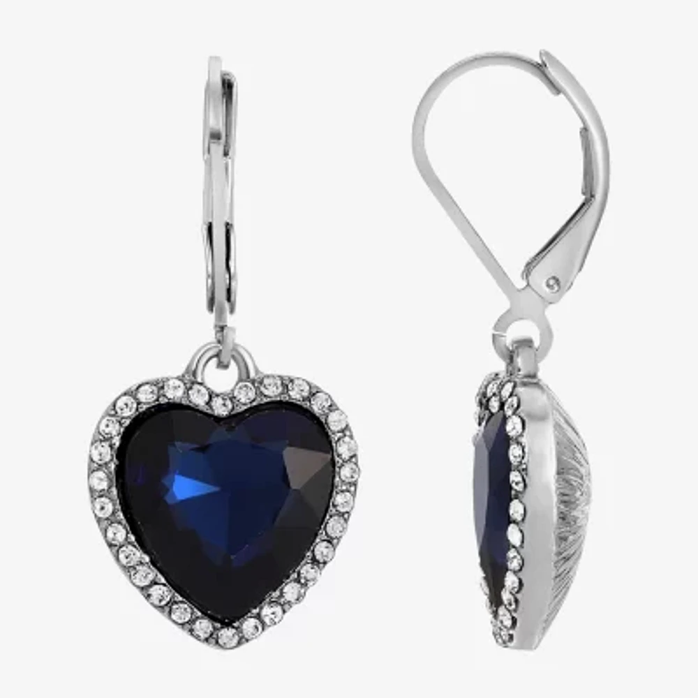 1928 Womens Heart Drop Earrings
