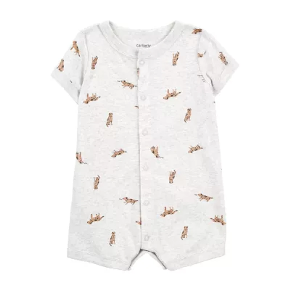 Carter's Baby Boys Short Sleeve Animal Romper