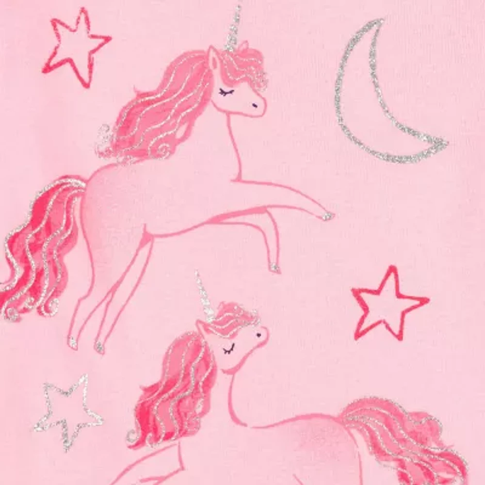 Carter's Baby Girls Rib Round Neck Short Sleeve 4-pc. Pajama Sets