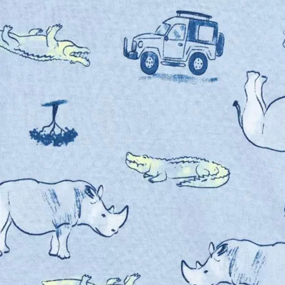 Carter's Baby Boys Rib Round Neck Short Sleeve 4-pc. Pajama Sets