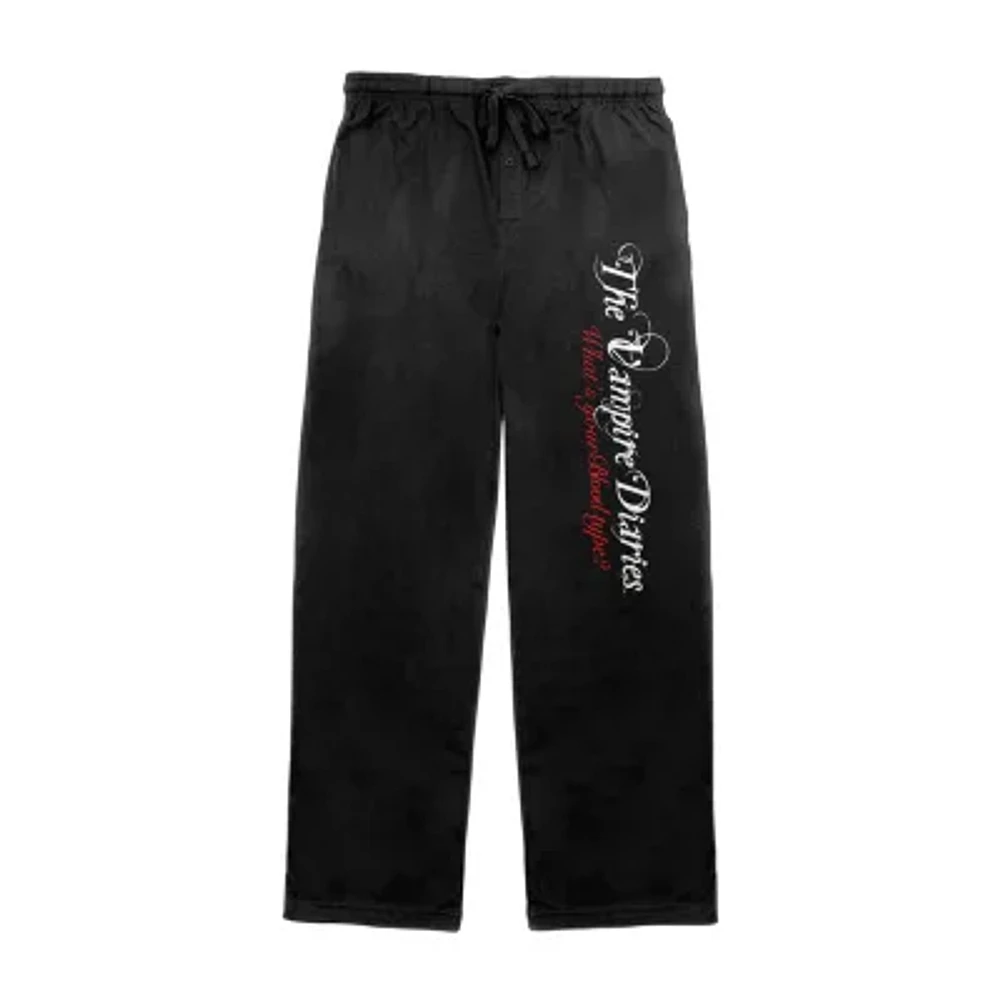 Vampire Diaries Mens Fleece 1 Pair Pajama Pants