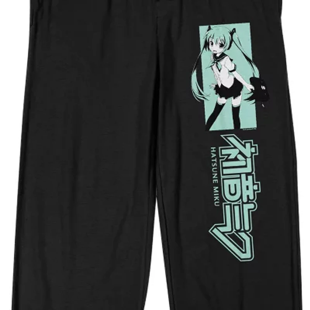 Hatsune Miku Mens Fleece 1 Pair Pajama Pants