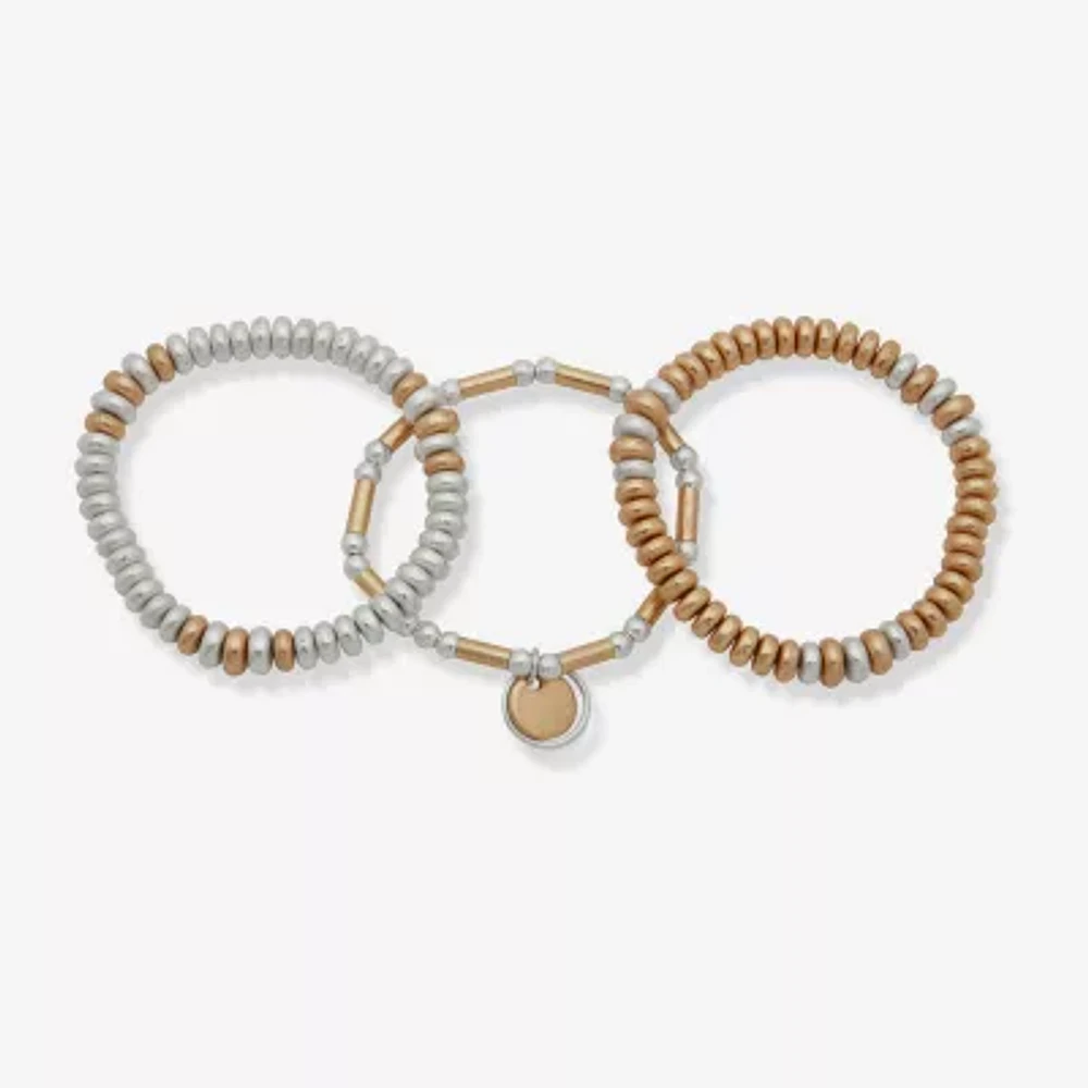 a.n.a Two Tone Womens 3-pc. Bracelet Set