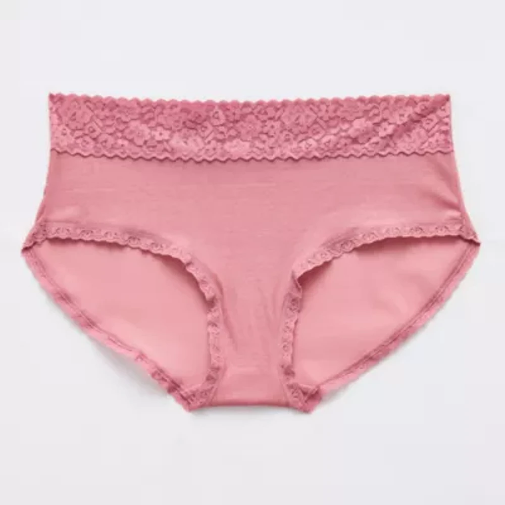 Ambrielle Everyday Hipster with Lace Trim Panty