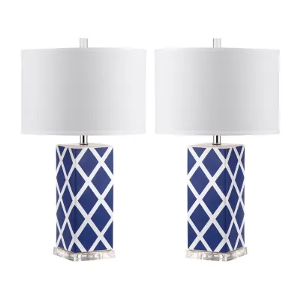 Safavieh Garden Lattice 27 In High Set Of 2 2-pc. Lamp Set