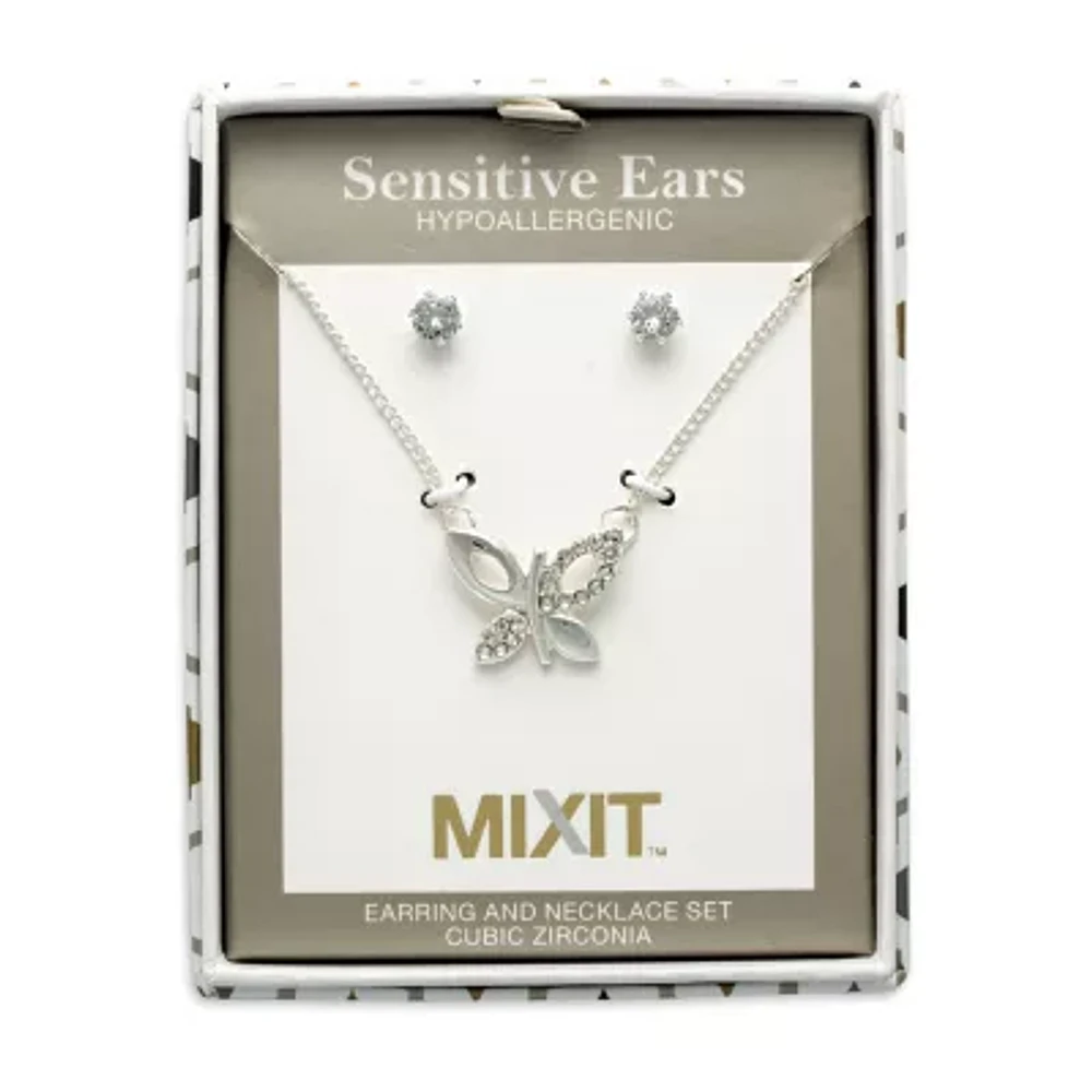 Mixit Womens Butterfly Hypoallergenic 2-pc. Jewelry Set