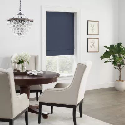 Eclipse Faux Silk Energy Saving Cordless Blackout Roman Shade