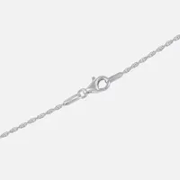 Silver Treasures Made Italy Sterling 18-30" Rope Chain Necklace