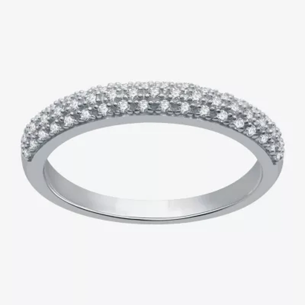 I Said Yes (H-I / I1) Womens 1/5 CT. Lab Grown White Diamond Sterling Silver Anniversary Wedding Band
