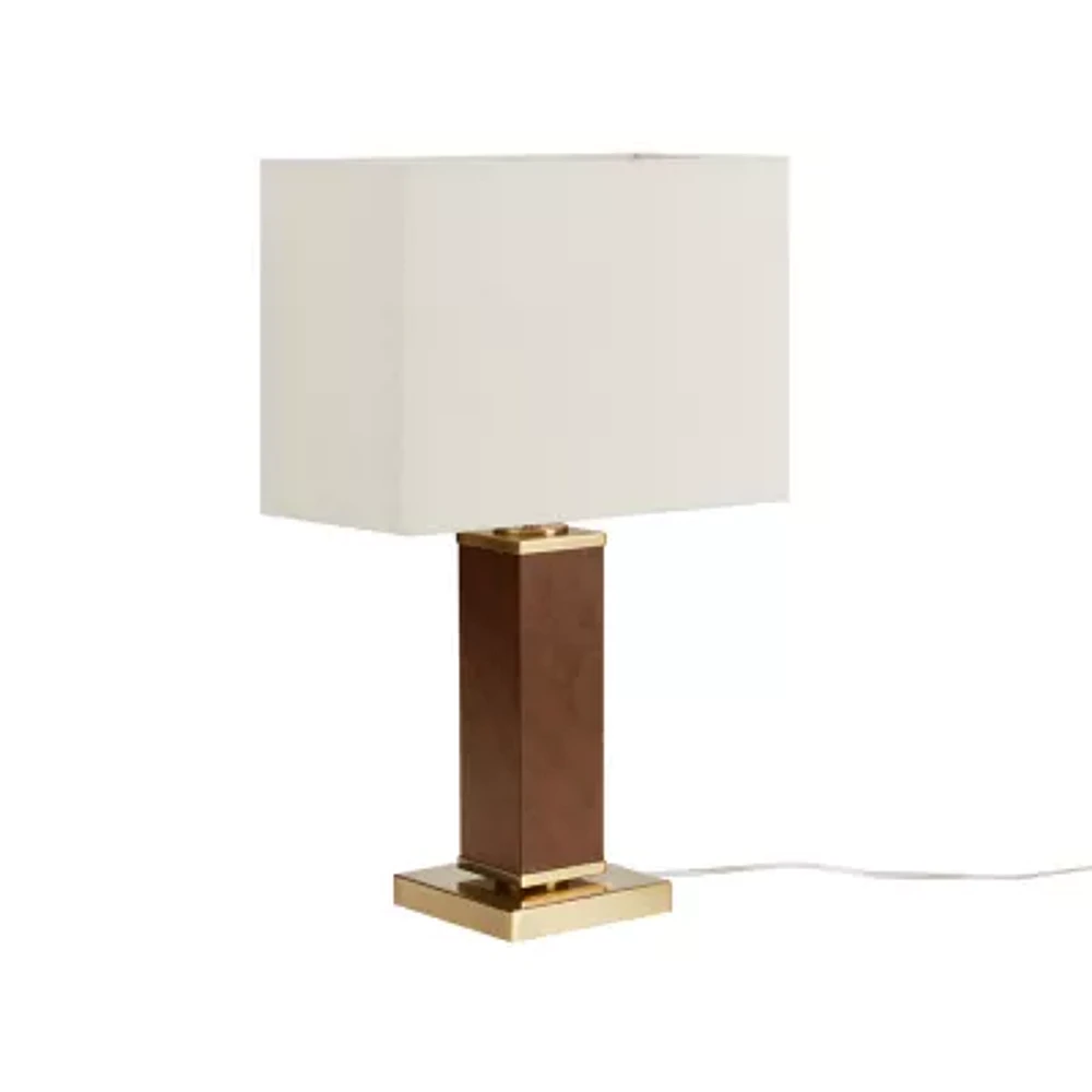 INK+IVY Hawley Faux Leather Table Lamp
