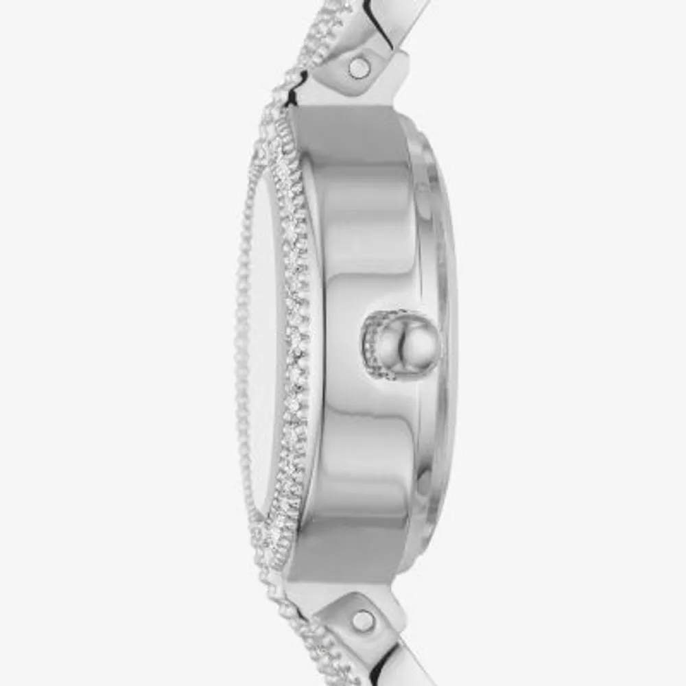 Geneva Ladies Womens Crystal Accent Silver Tone 2-pc. Watch Boxed Set Fmdjset058