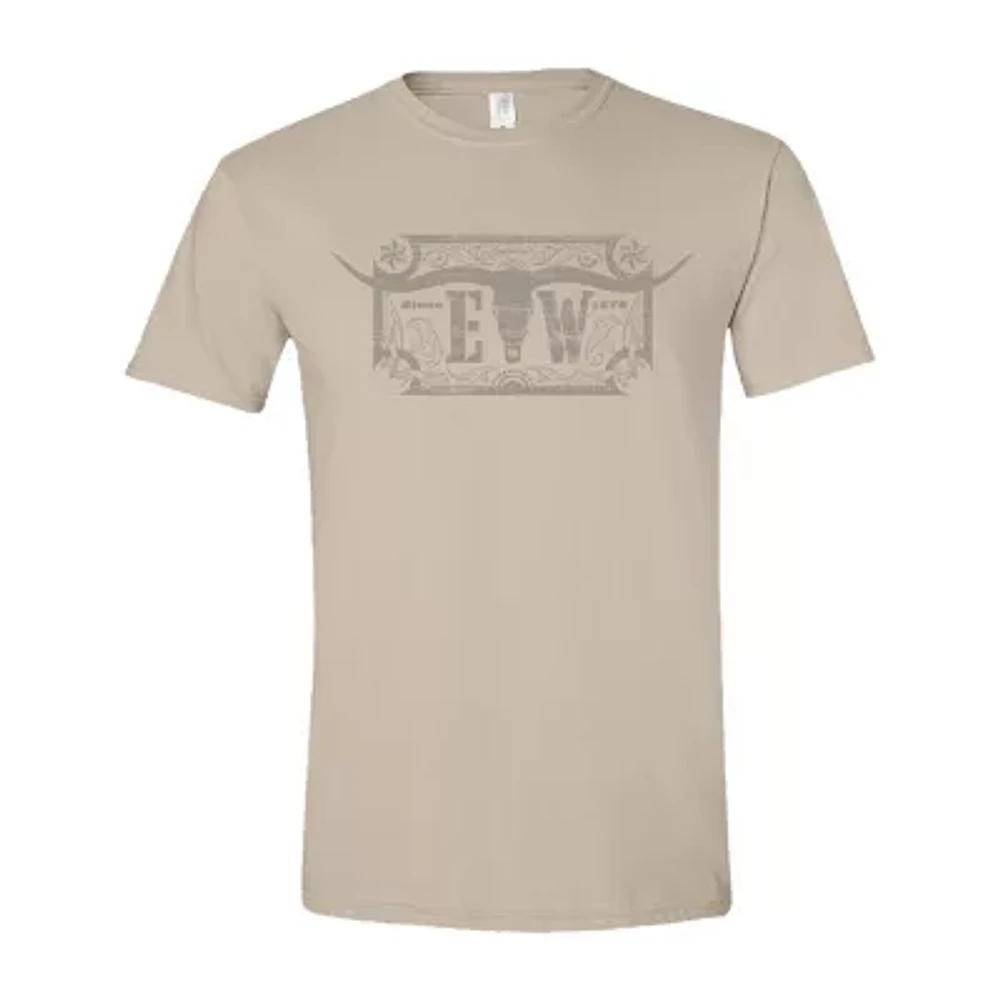 Ely Cattleman Mens Crew Neck Short Sleeve Regular Fit Graphic T-Shirt