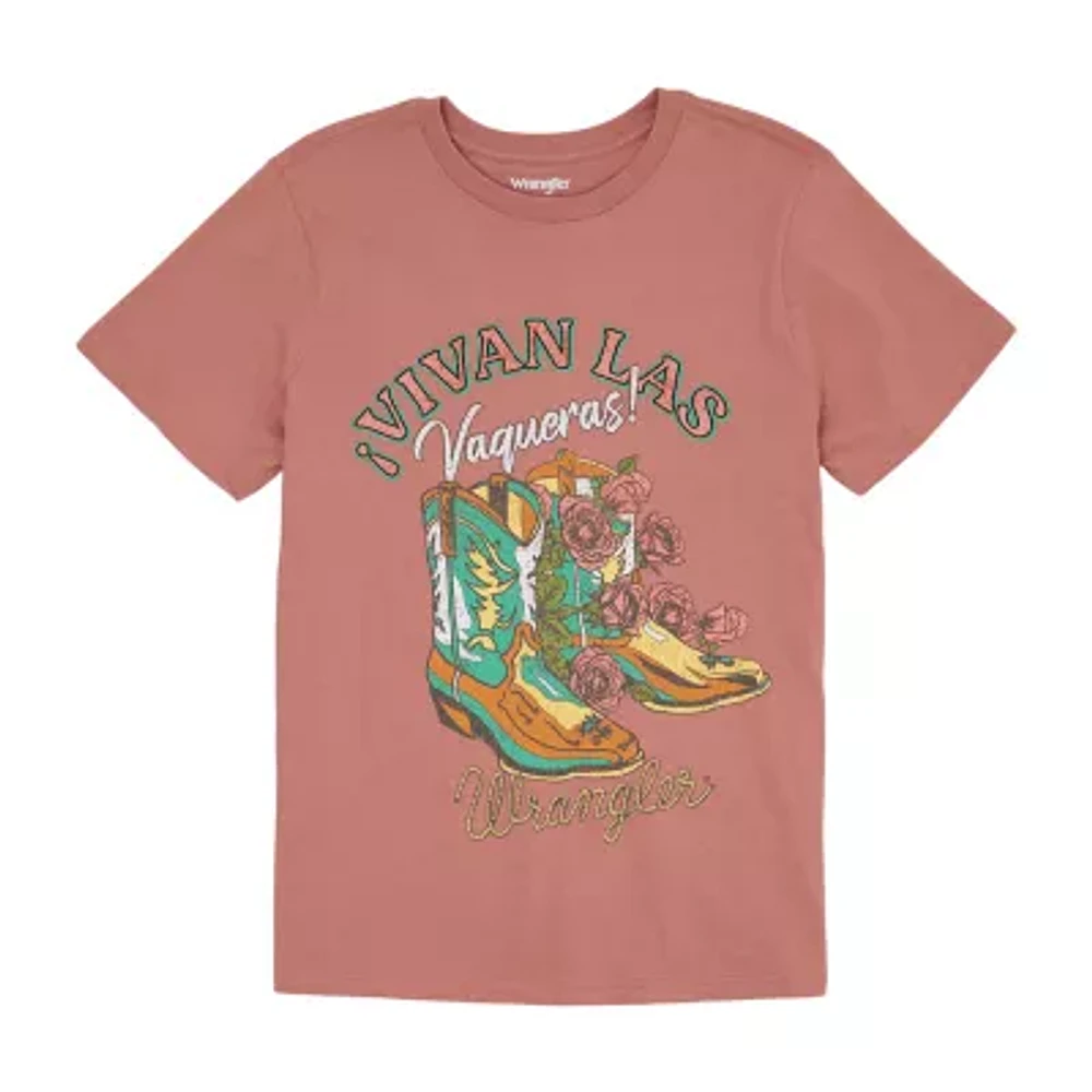 Wrangler Boyfriend Womens Crew Neck Short Sleeve T-Shirt