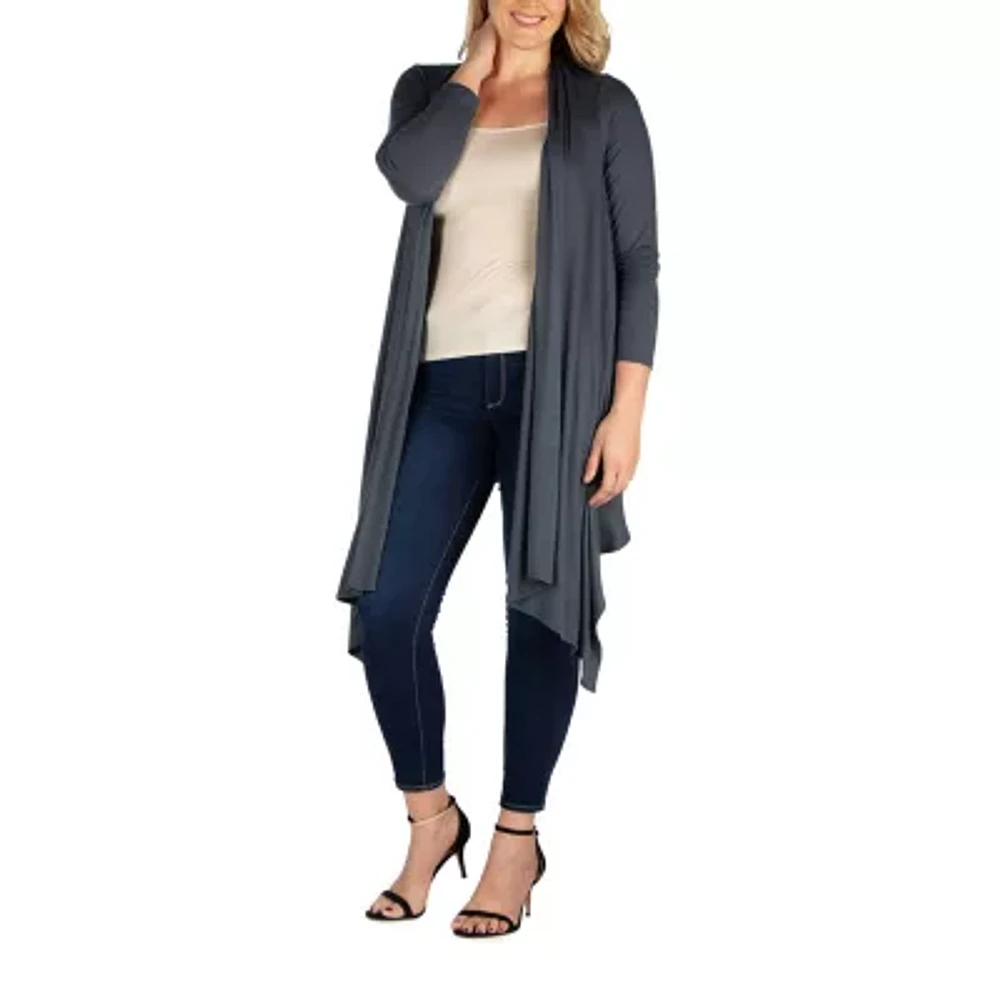 24seven Comfort Apparel Womens Midweight Plus Softshell Vest Jacket