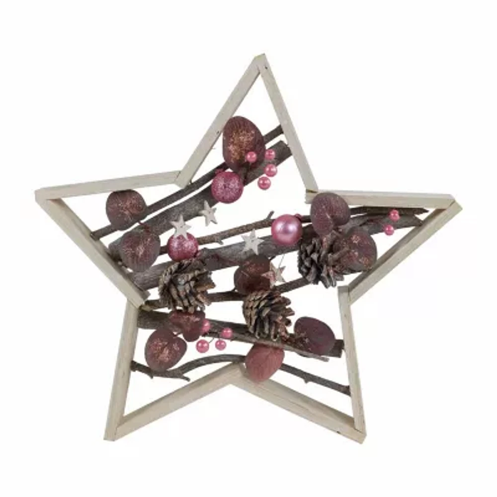 Northlight "14.5"" Star-Shaped Wood" Christmas Tabletop Decor