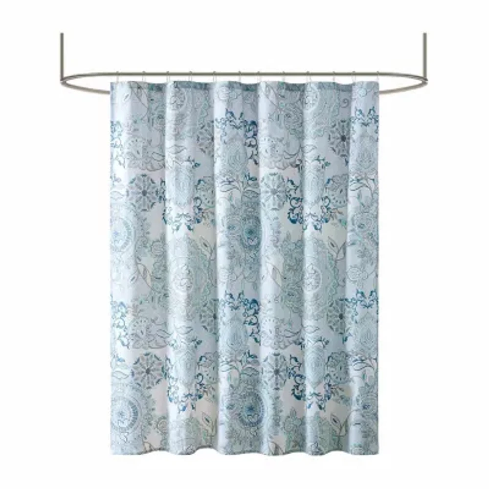 Madison Park Loleta Cotton Printed Shower Curtain
