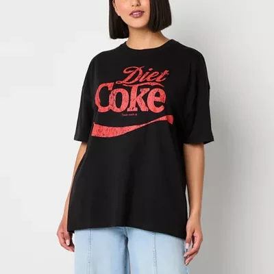 Diet Coke Oversized Tee Womens Crew Neck Short Sleeve Oversized Juniors Graphic T-Shirt
