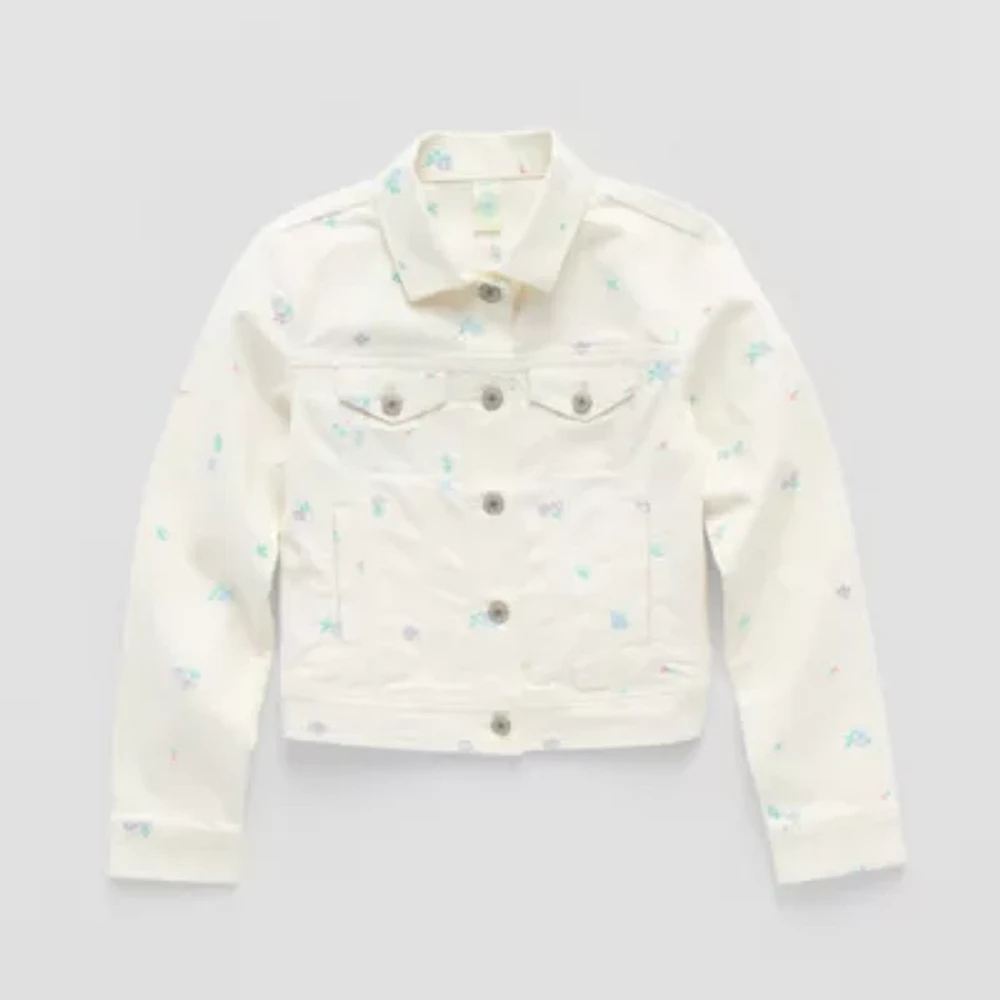 Thereabouts Little & Big Kid Girls Denim Lightweight Trucker Jacket