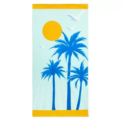 Outdoor Oasis Palm Trees Beach Towel