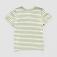 Okie Dokie Toddler Boys Easy-on + Easy-off Sensory Friendly Crew Neck Short Sleeve Adaptive T-Shirt