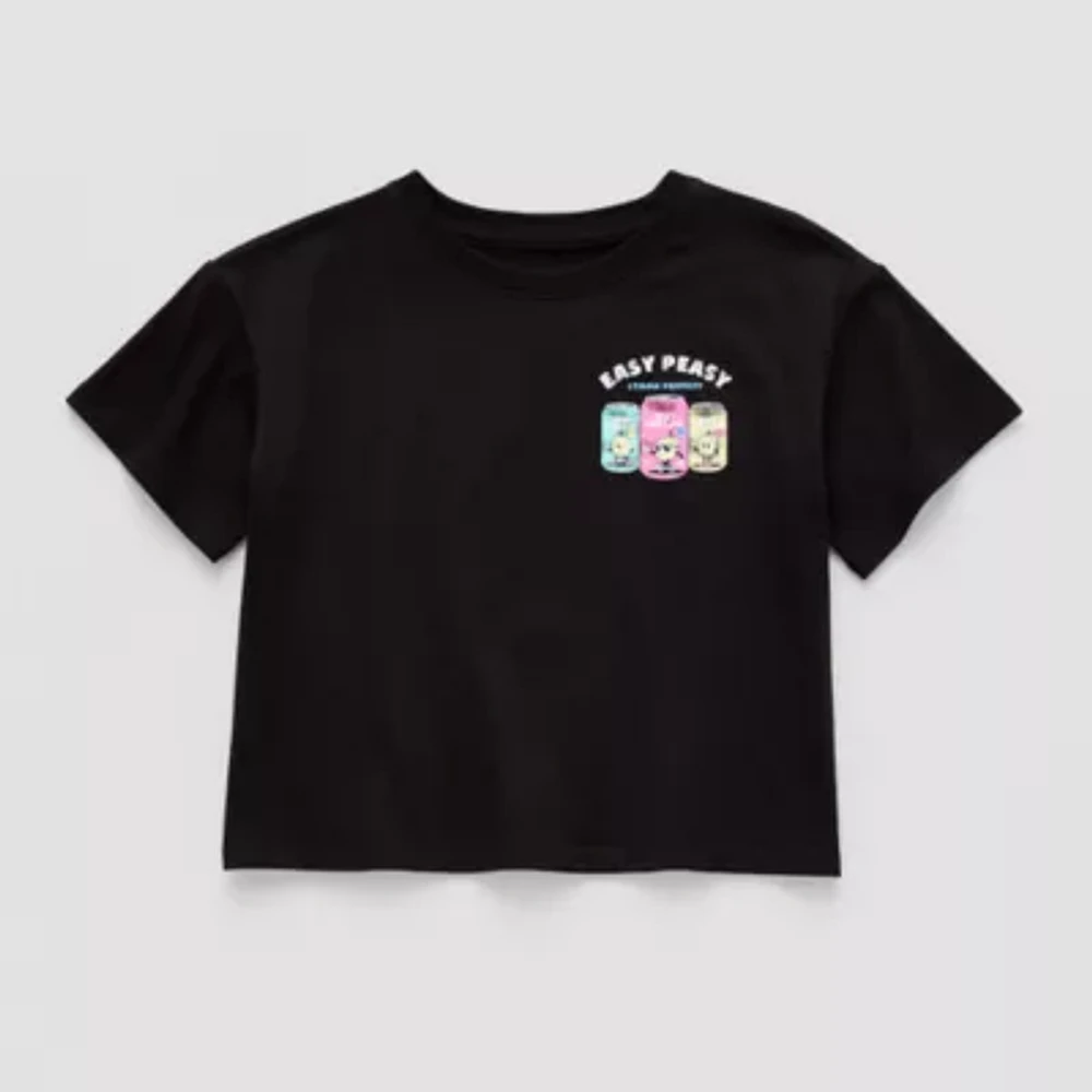 Thereabouts Boxy Little & Big Kid Girls Crew Neck Short Sleeve Fit Graphic T-Shirt
