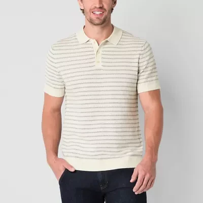 mutual weave Mens Regular Fit Short Sleeve Polo Shirt