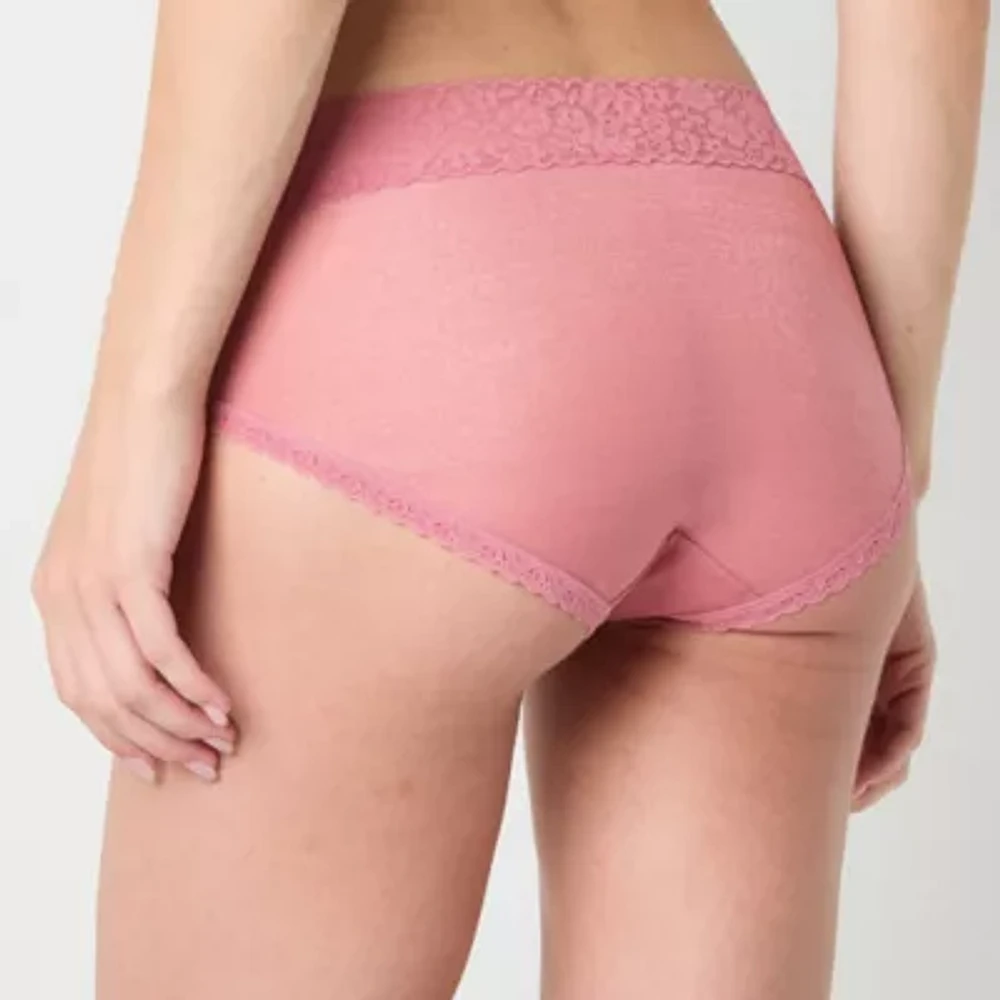 Ambrielle Everyday Hipster with Lace Trim Panty