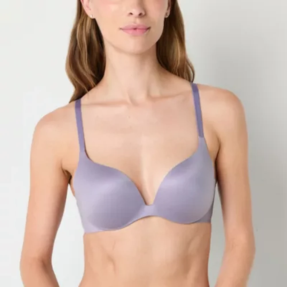 Ambrielle Everyday Underwire Push Up T-Shirt Plunge Bra-306754